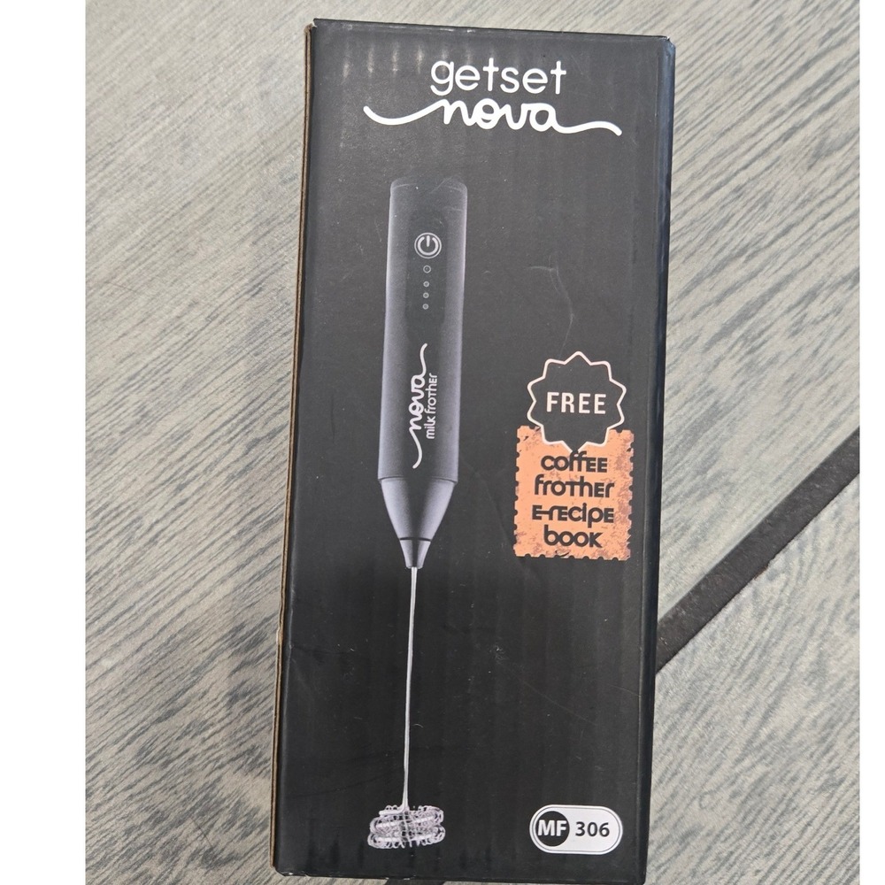 Getset Nova Milk Frother MF 306 Rechargeable Handheld Dual Whisk Coffee Foam